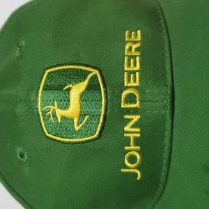 John Deere Baseball Cap Green Cotton Yellow Embroidered
